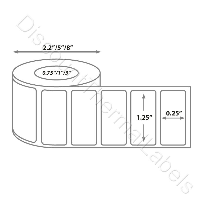 1.25 x 0.25 Thermal Labels - Image 4