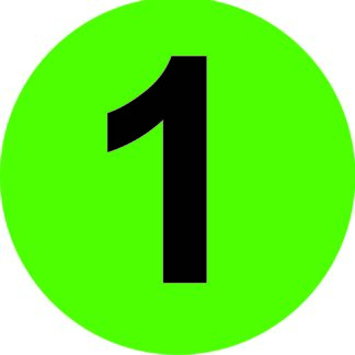 Number 1 Label