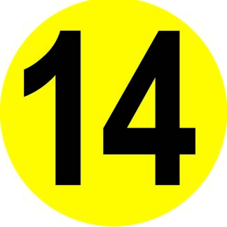 Number 14 Label