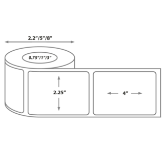 2.25 x 4 matte silver polyester labels